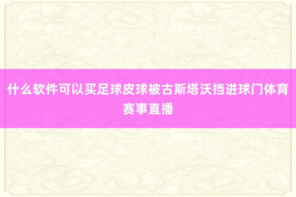 什么软件可以买足球皮球被古斯塔沃挡进球门体育赛事直播